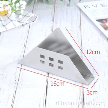 Tempat handuk kertas vertikal stainless steel segitiga